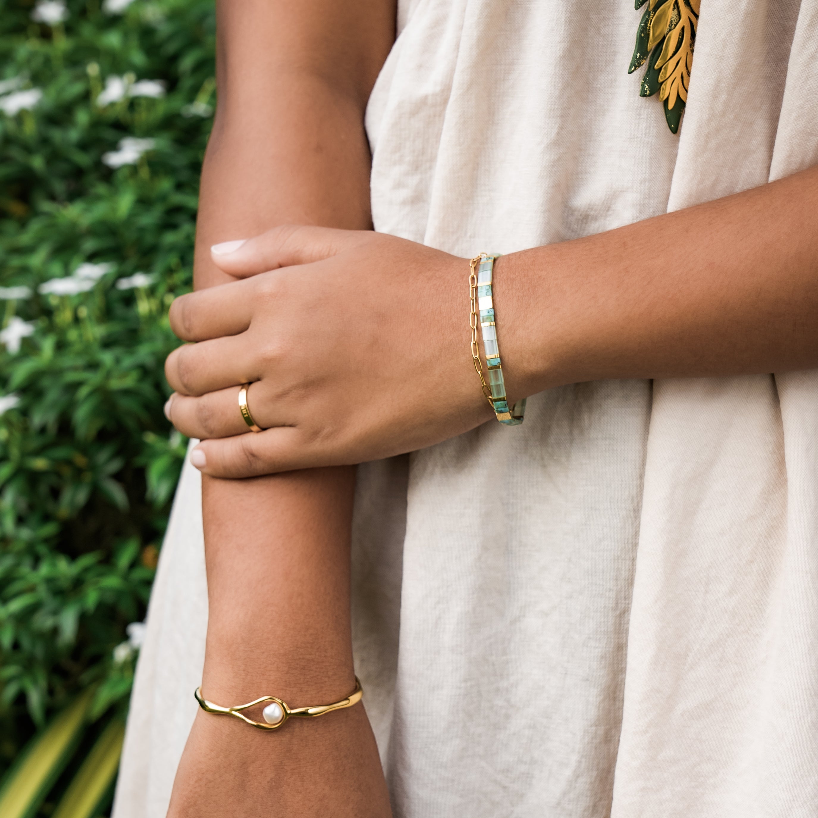 Leaf of Creativity Bracelet Stack