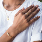 Resilience Leaf Necklace - Gold