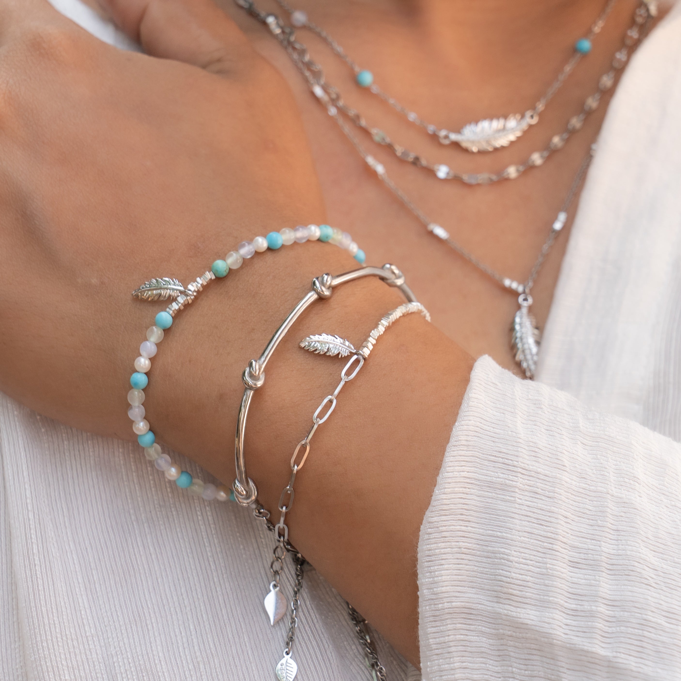 Song of Celebration Feather Chain Bracelet