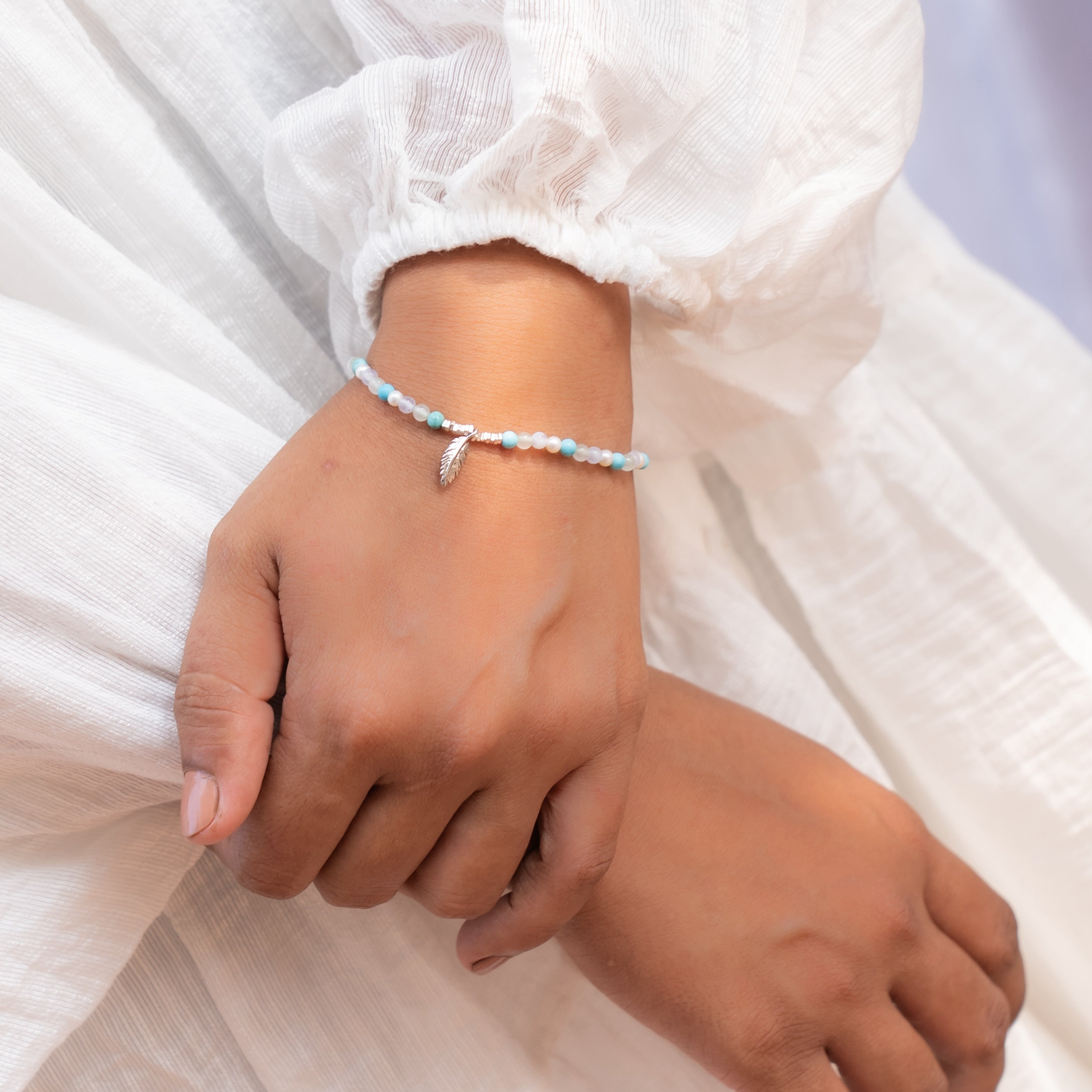 Song of Celebration Feather Beaded Bracelet