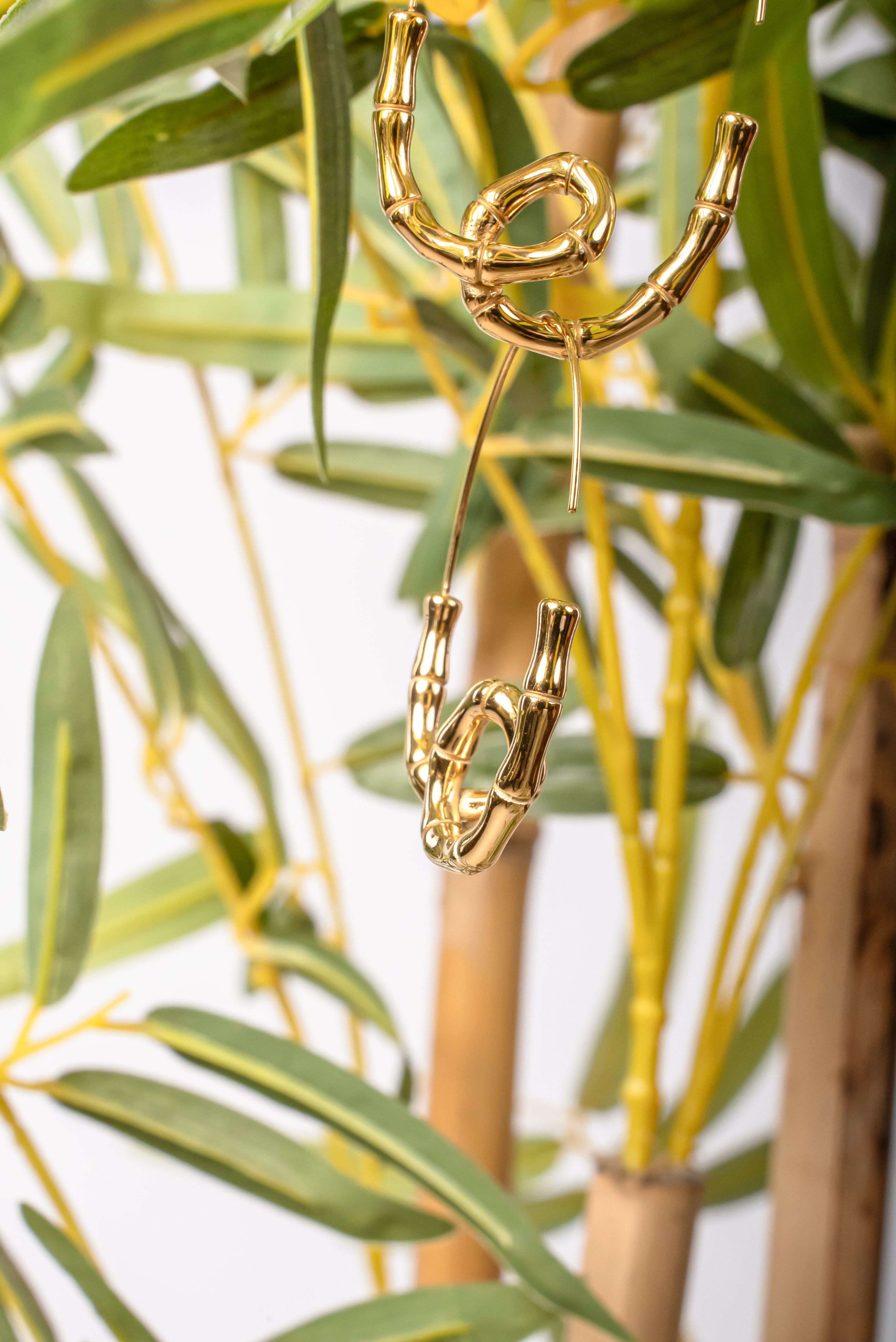 Resilient Bamboo Threader Earrings
