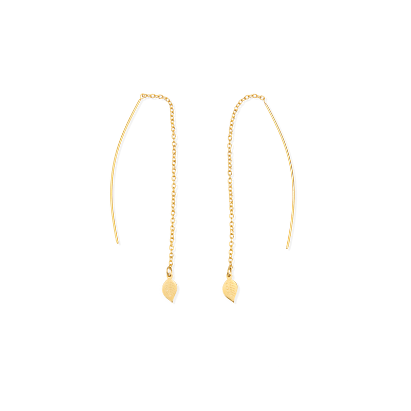 Eden Leaf Drop Earrings