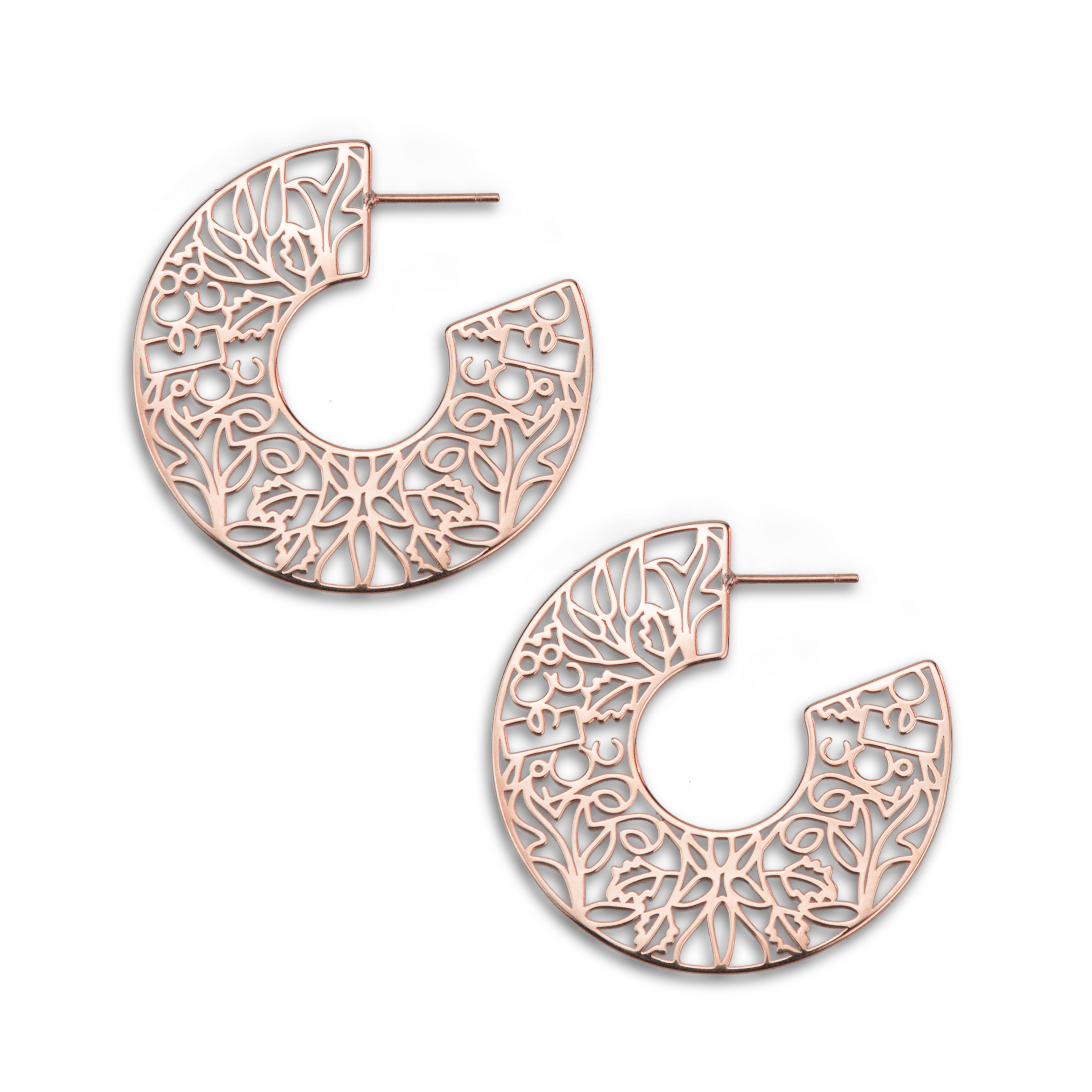 I Am Brave Hoop Earrings