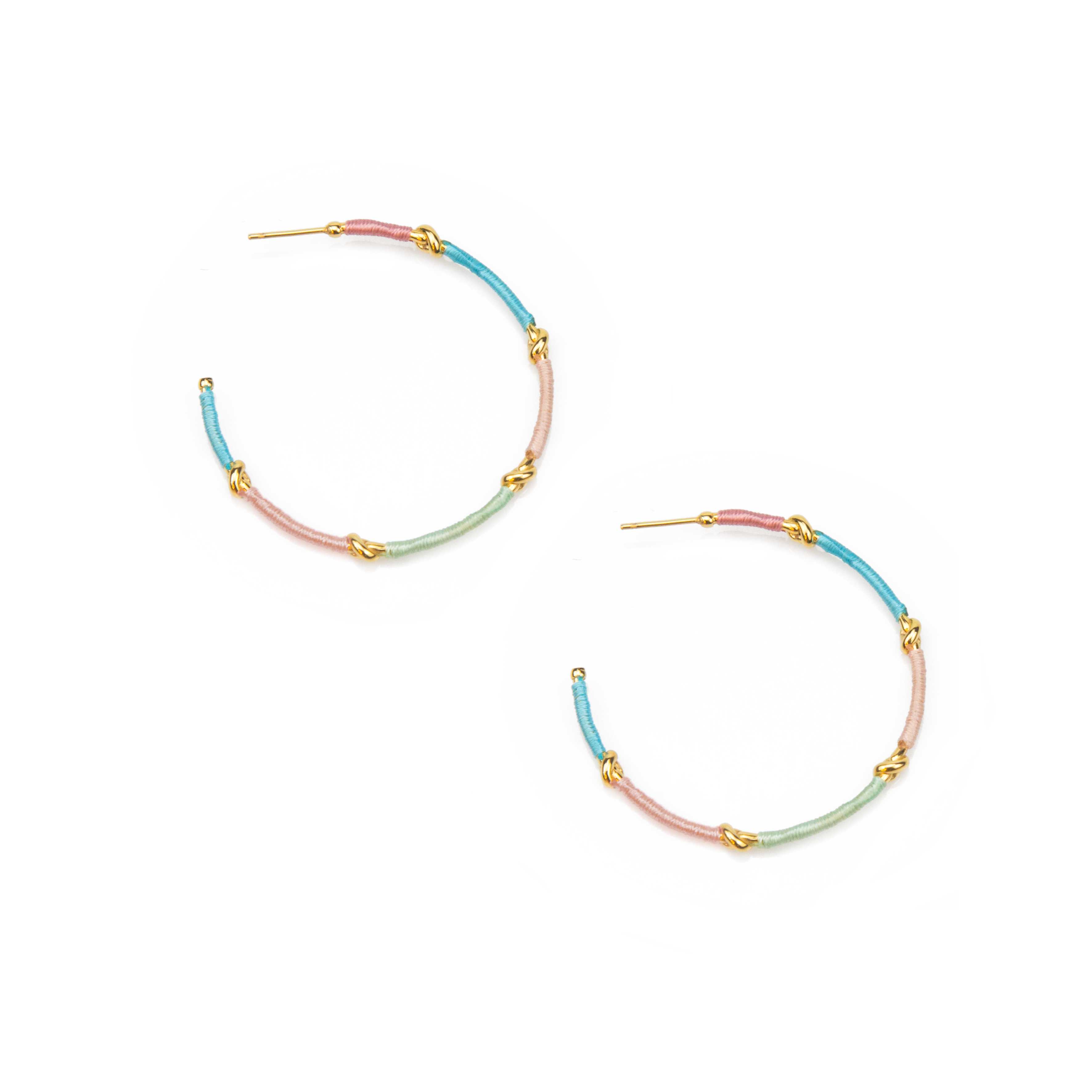 Knots of Freedom Thread-wrapped Hoop Earrings