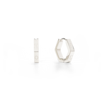 Hope in a Hexagon Huggie Earrings