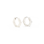 Hope in a Hexagon Huggie Earrings