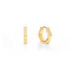 Hope in a Hexagon Huggie Earrings
