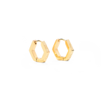 Hope in a Hexagon Huggie Earrings