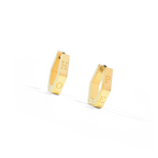 Hope in a Hexagon Huggie Earrings