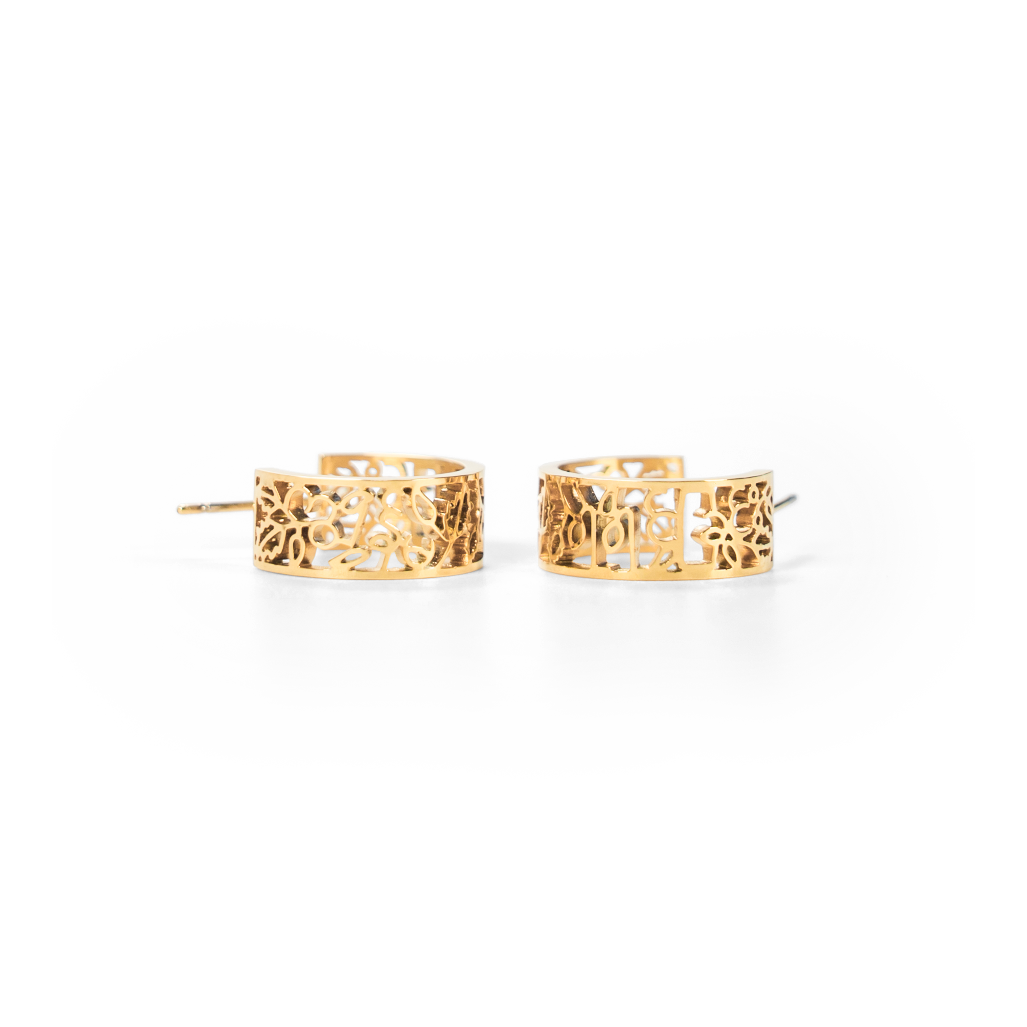 I Am Brave Mini Hoop Earrings