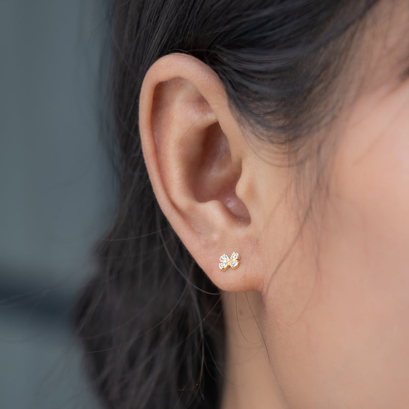 Mustard Flower Post Earrings