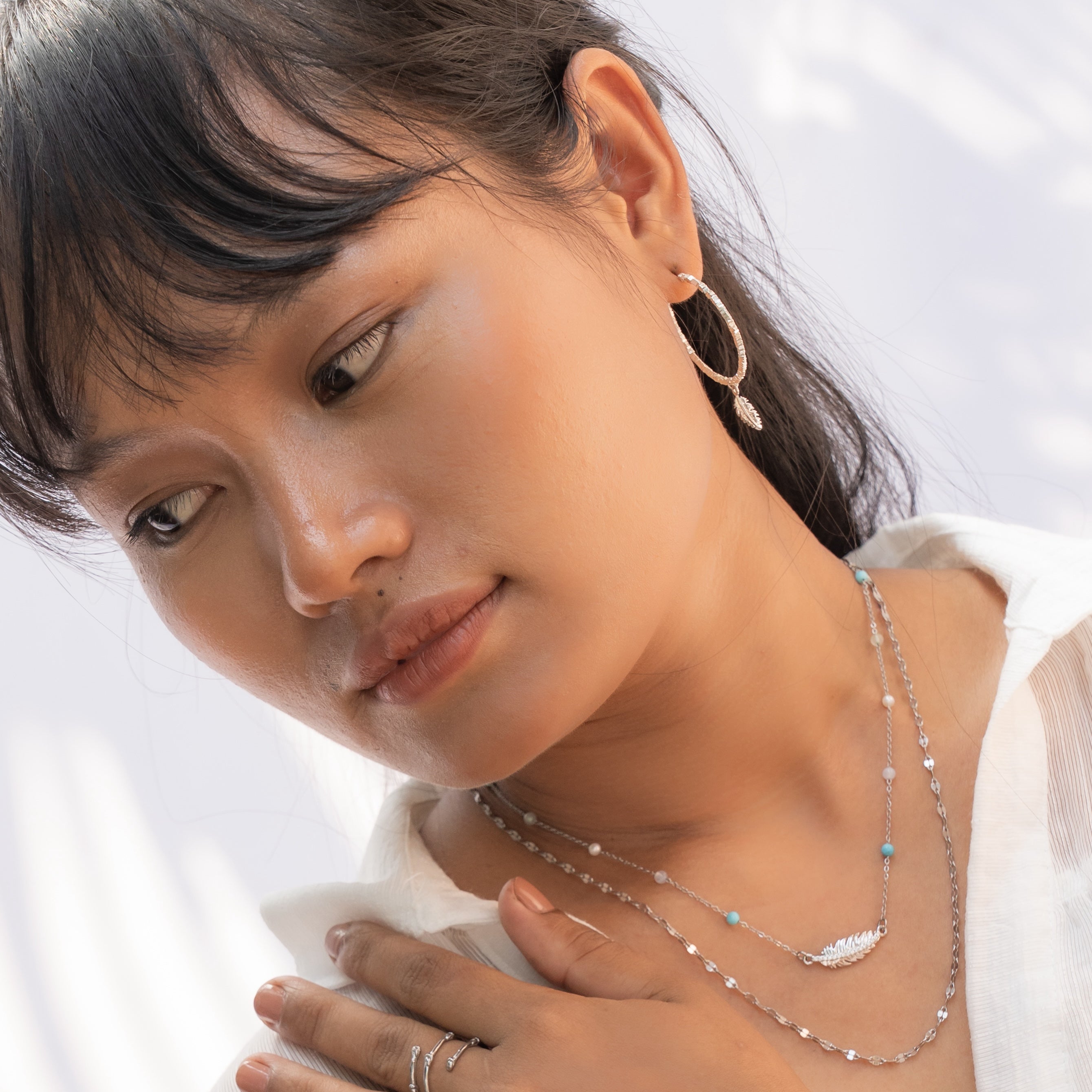 Song of Celebration Hoop Earring - Silver