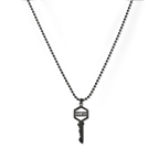Men's You Are The Key Necklace - Black Hematite