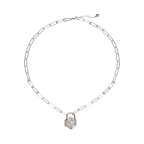 Don't Give Up Locket Necklace Bundle - White Gold