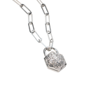 Don't Give Up Locket Necklace Bundle - White Gold