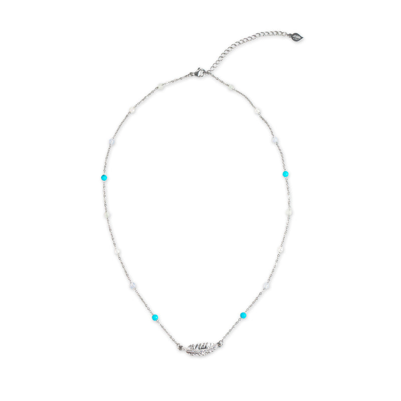 Song of Celebration Feather Beaded Necklace