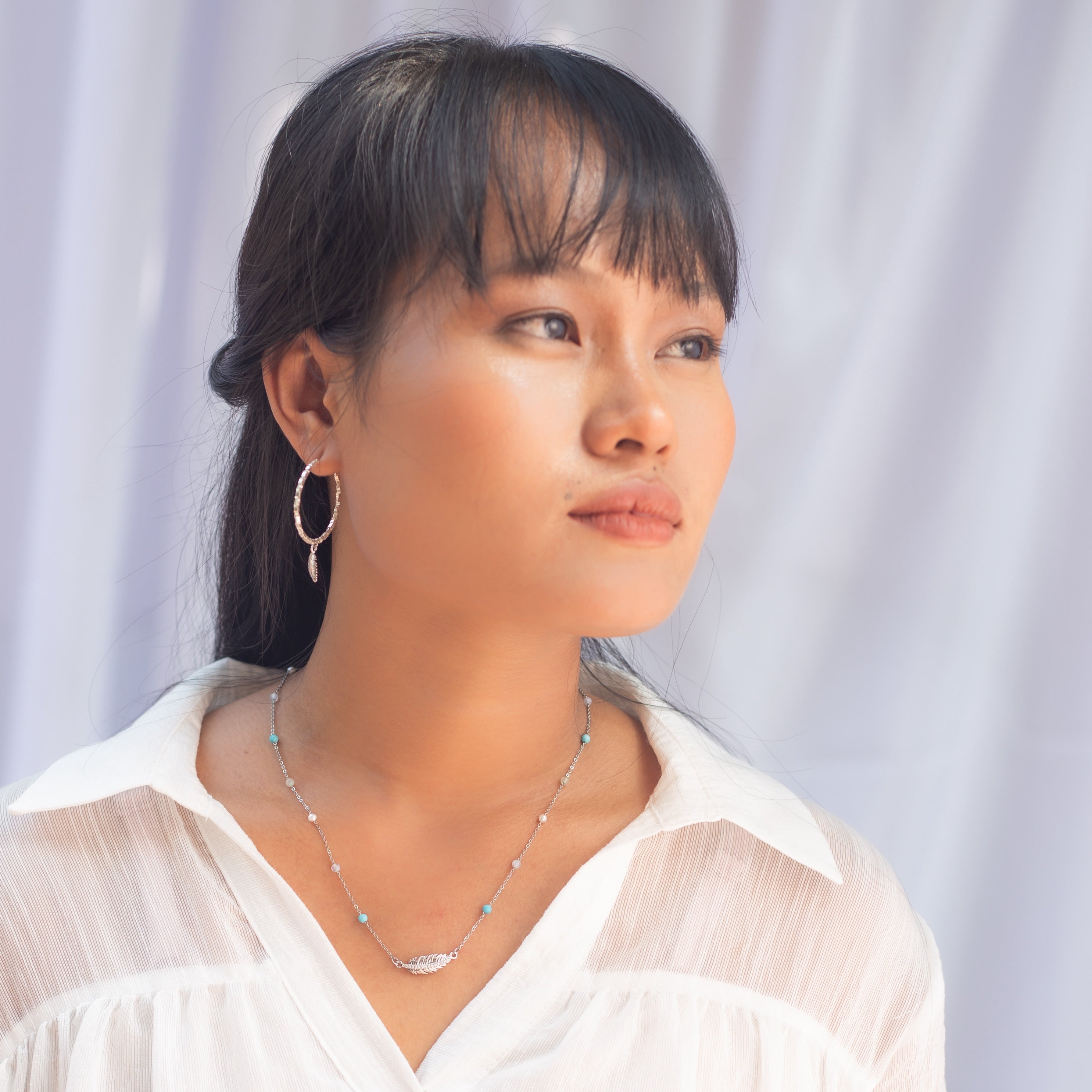 Song of Celebration Feather Beaded Necklace