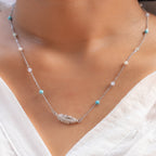 Song of Celebration Feather Beaded Necklace