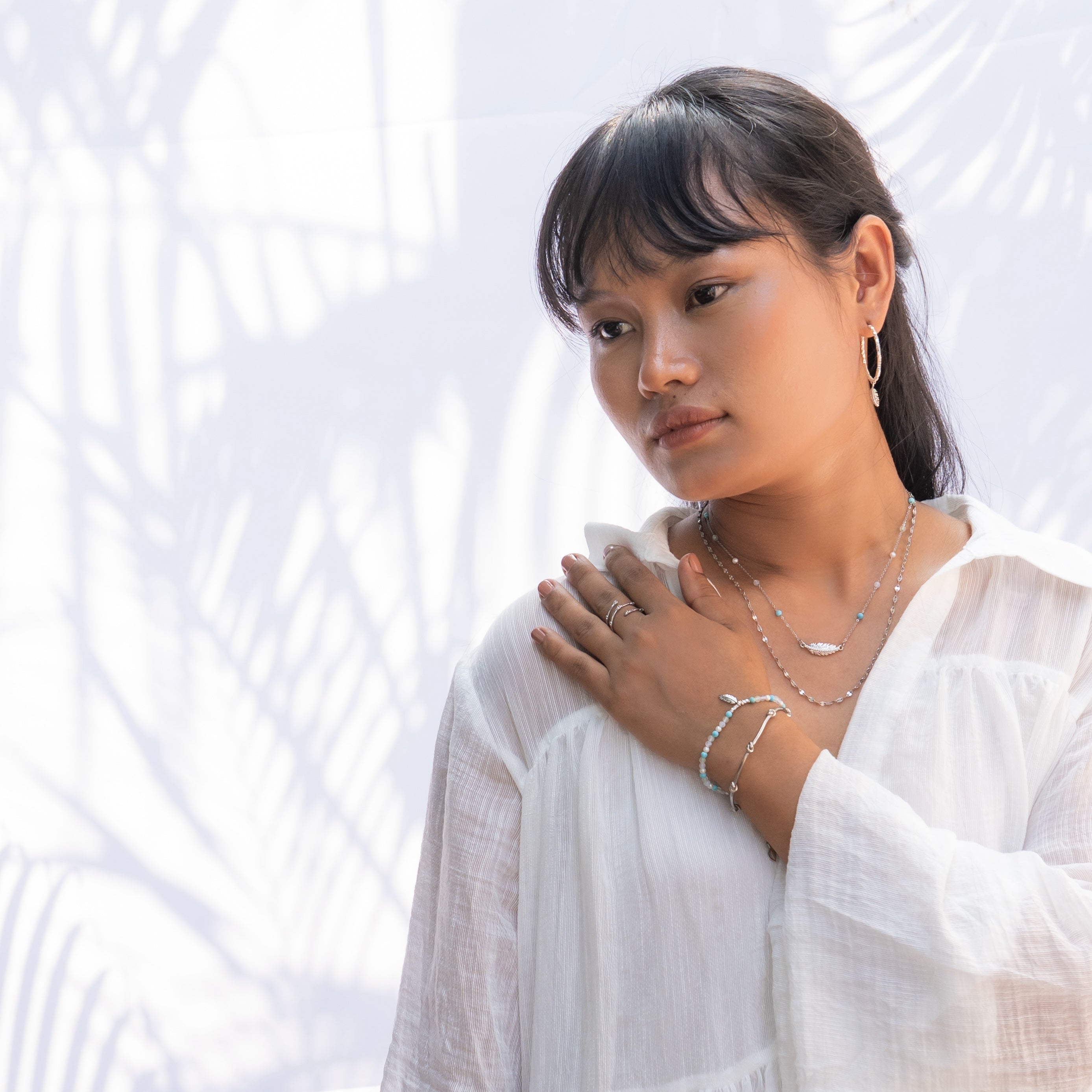 Song of Celebration Feather Beaded Necklace