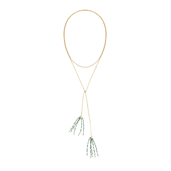 Grounded Hope Tassel Wrap Necklace