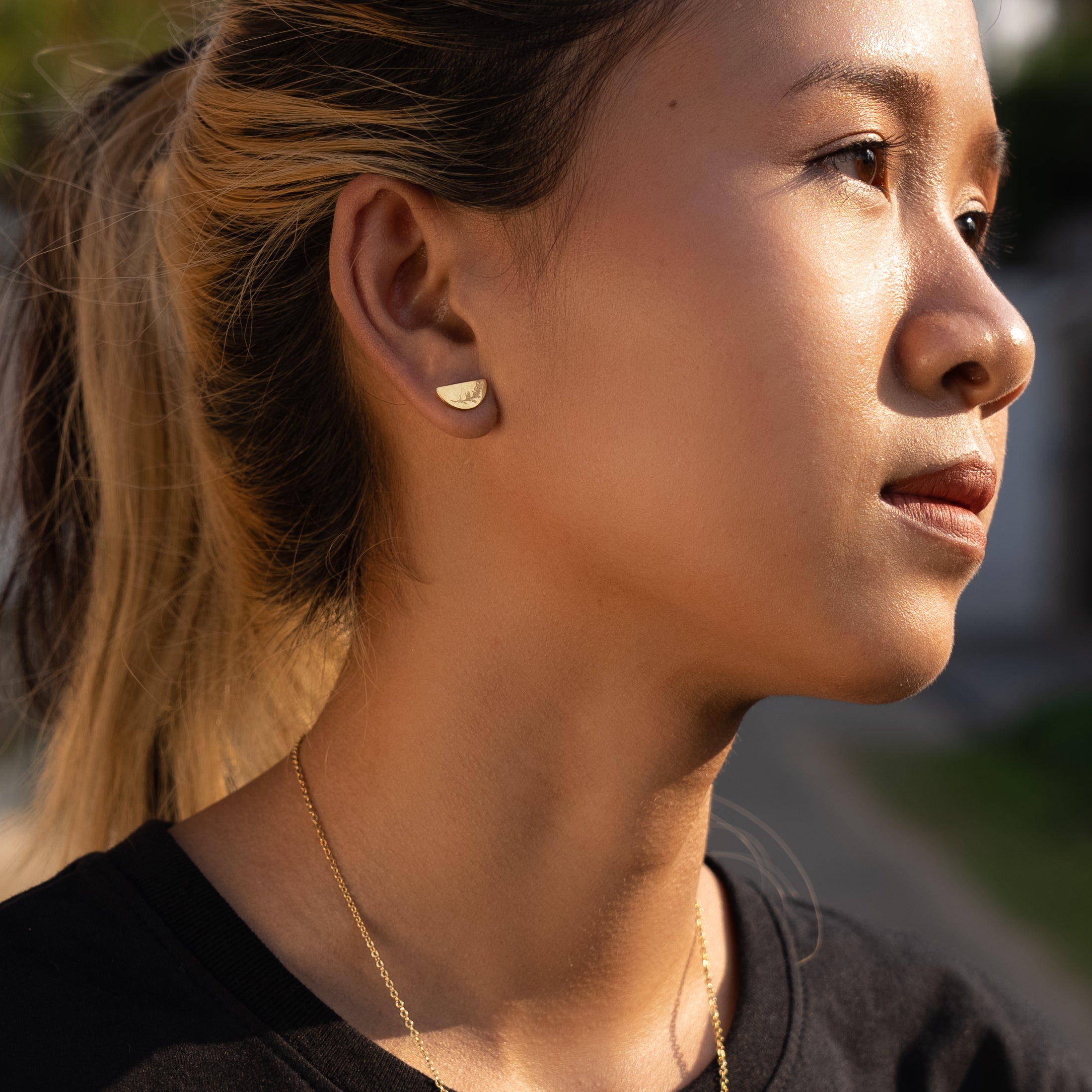 Faith Like a Mustard Seed Post Earrings - Gold