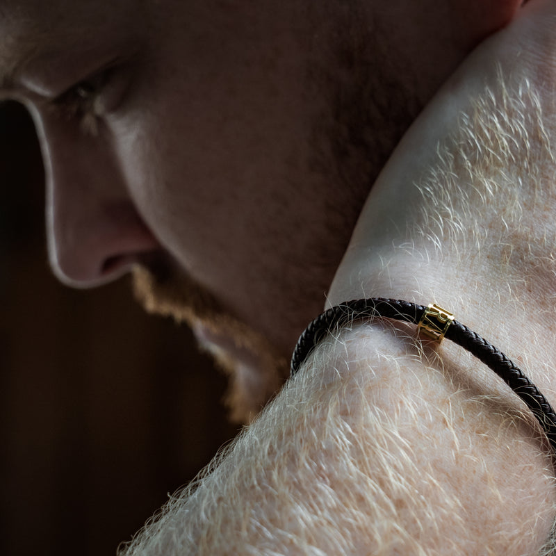 Men's Courage Leather Bracelet