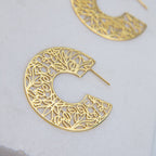 I Am Brave Hoop Earrings