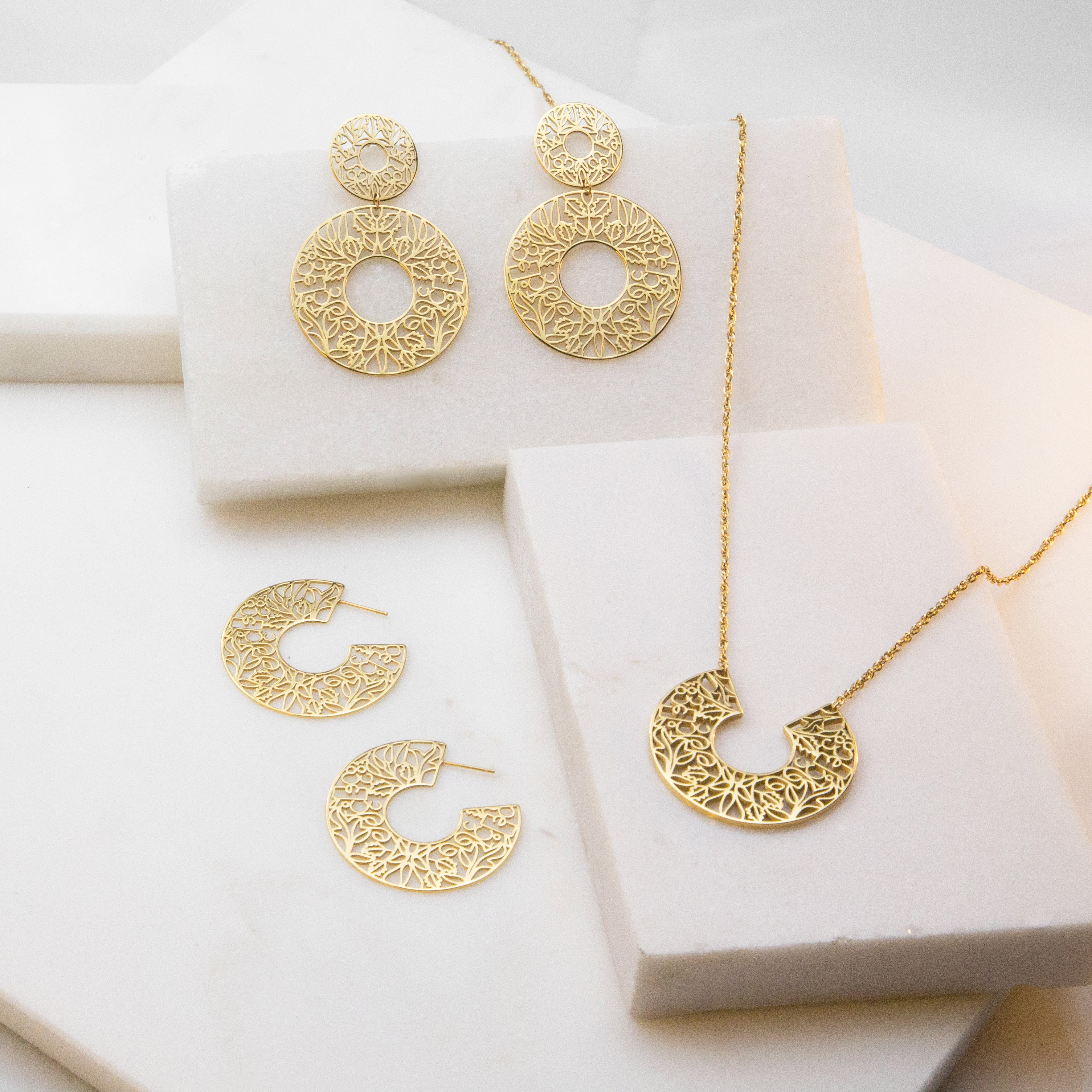 I Am Brave Hoop Earrings