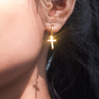 Courageous Cross Earrings