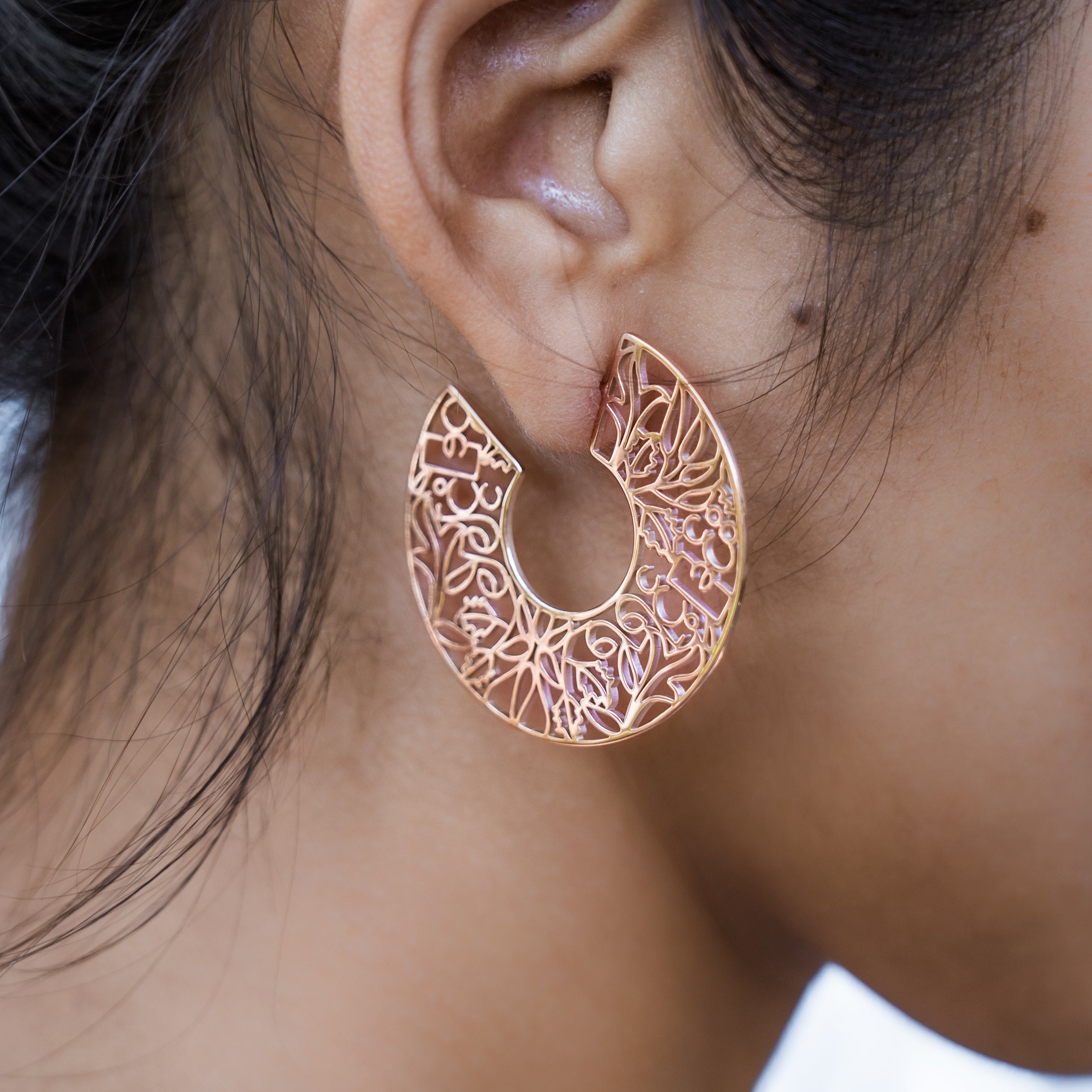 I Am Brave Hoop Earrings